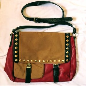 Leather & Suede Crossbody Bag